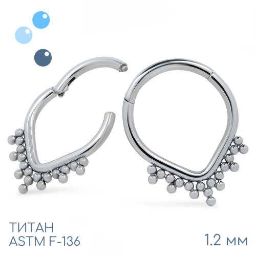 Кольцо-кликер Rudi 1.2 мм (16 G) фото 2